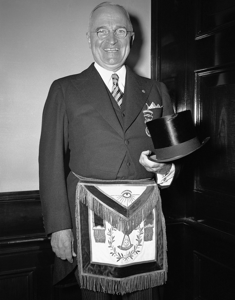 Harry Truman on some illuminati shit via AP